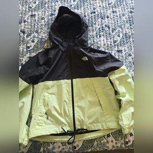 The North Face Black and Light Green Jacket
